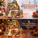 SUNNINO Kit de rincón de libro de casa de muñecas en miniatura de Navidad