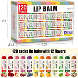 AZEN Paquete de 120 bálsamos labiales a granel, bálsamos labiales h...