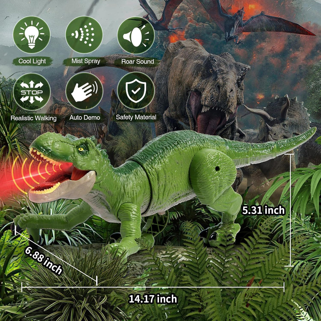 Sunrad Juguetes de dinosaurio a control remoto para niños de 3-5, 4...