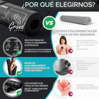 Esterilla de yoga instructiva extra grande con posturas impresas - 3 veces más grande y 2 veces más ancha que las esterillas de entrenamiento regulares - 150 posturas y estiramientos de yoga