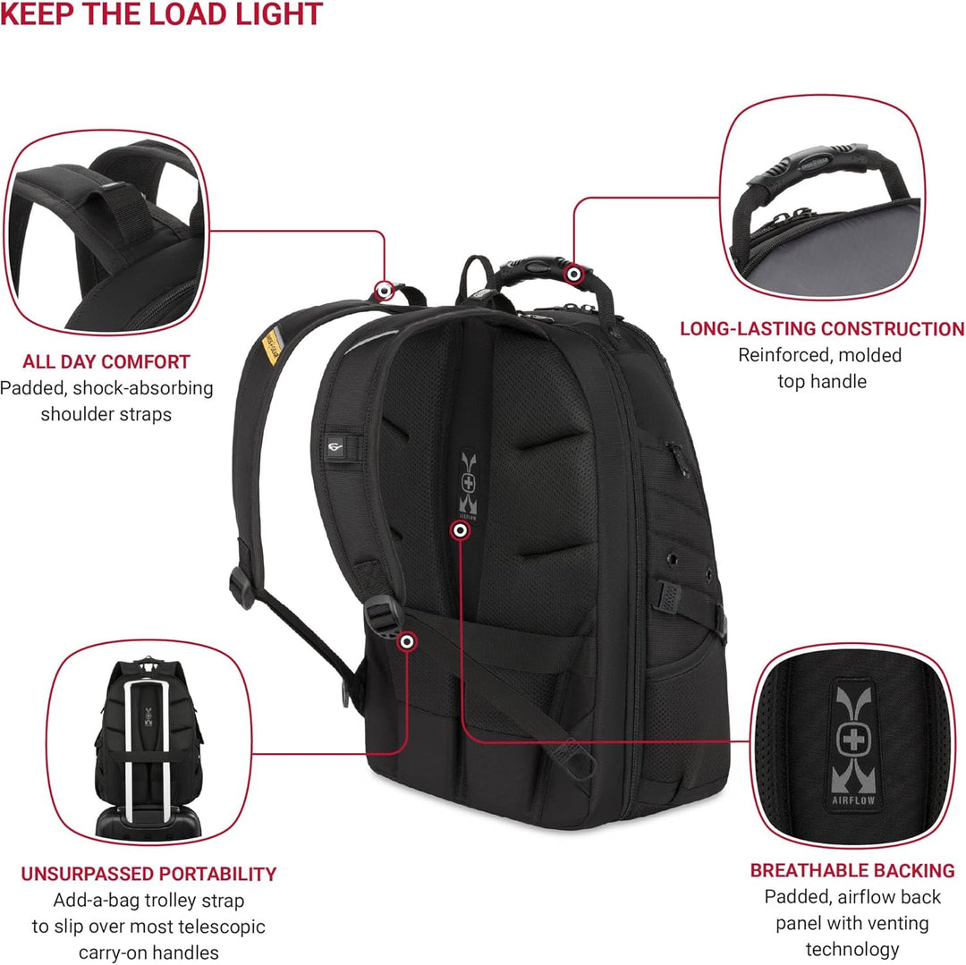SwissGear 1900, Negro\/Dorado, 17 pulg.