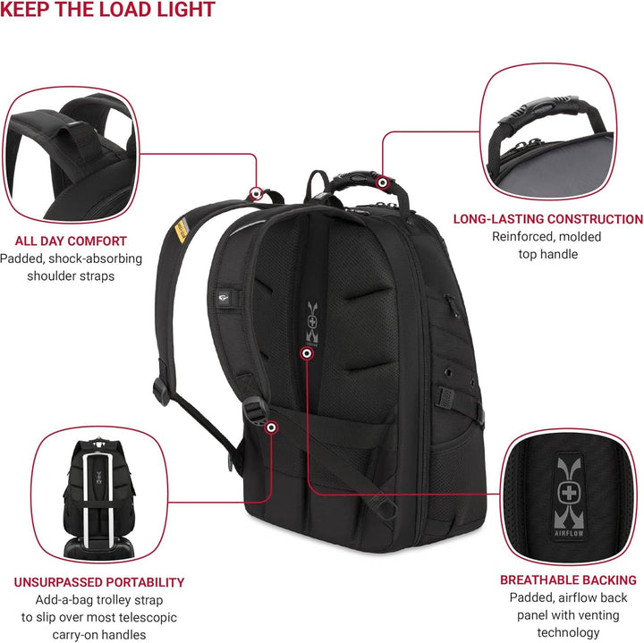 SwissGear 1900, Negro\/Dorado, 17 pulg.