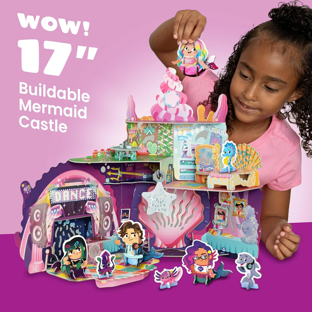 Playper Juego de castillo de sirena para niñas aletas