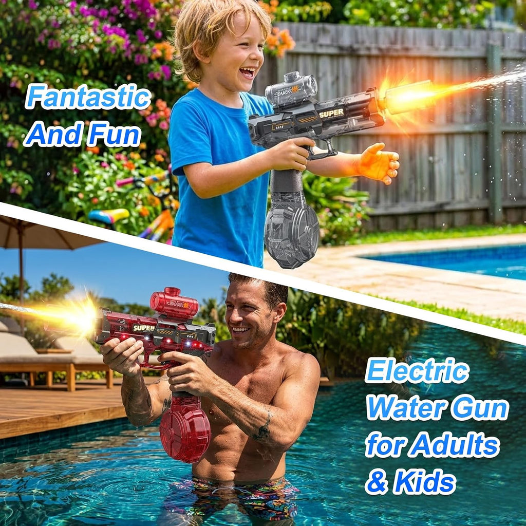 Pistola de agua eléctrica, pistola automática para niños y adultos
