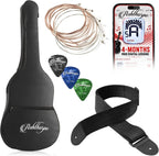 Ashthorpe Guitarra acústica infantil de 30 pulgadas (rojo), kit de inicio para principiantes con bolsa de concierto, cuerdas adicionales, correa, púas y lecciones