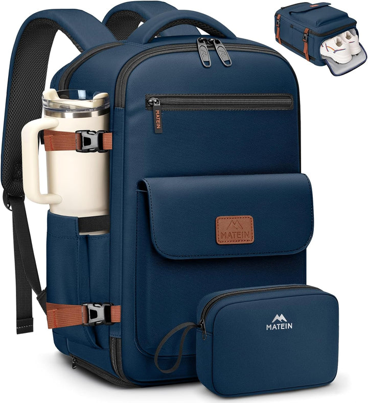 MATEIN Mochila para artículos personales, Azul, 15,6 pulg., Mochila...