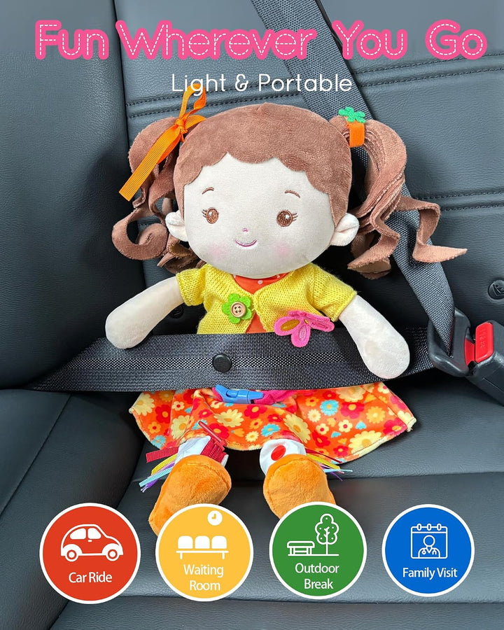 LeyaDoll Muñeca Sensorial de Aprendizaje para Niños Pequeños, Jugue...