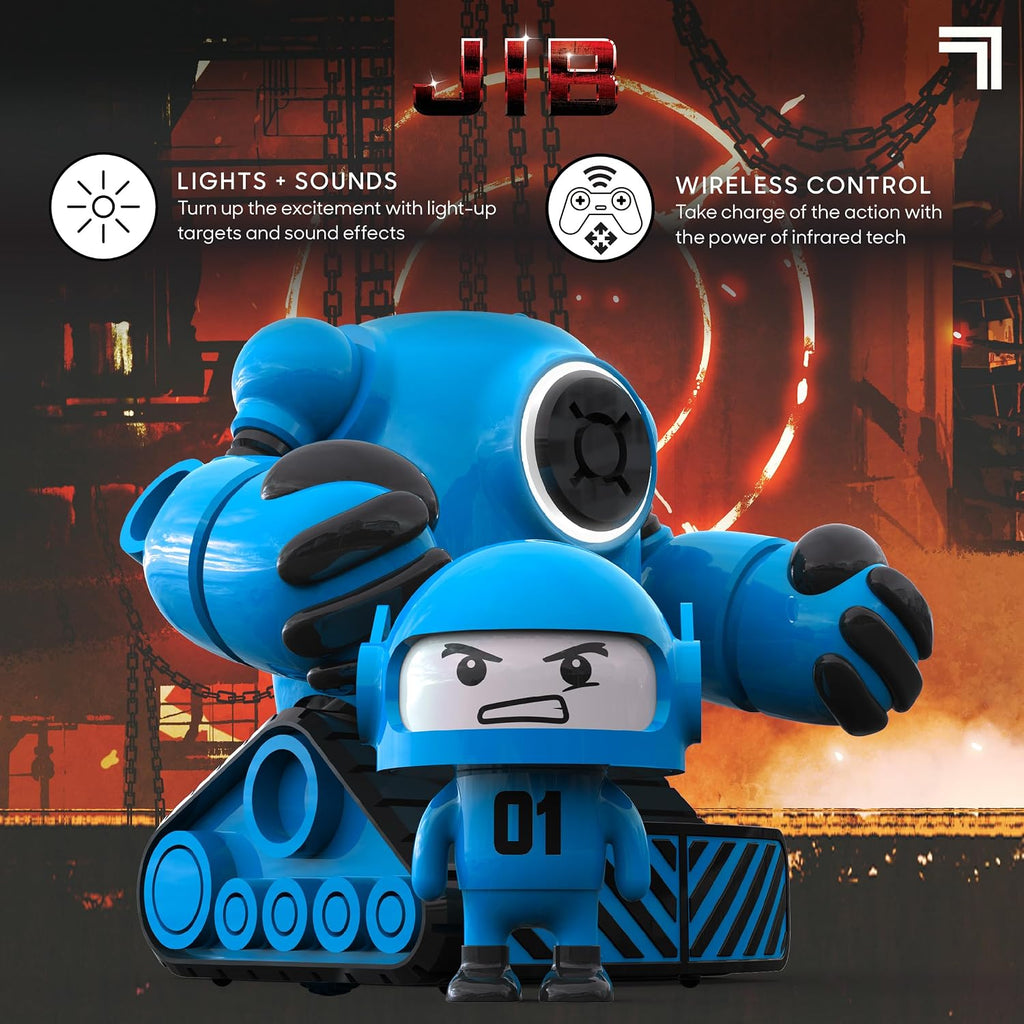 Sharper Image Mecha Rivals - Robots de batalla con control remoto, juego de robots de lucha inalámbricos para dos jugadores con luces y sonidos, modos solo y versus, asientos eyectores
