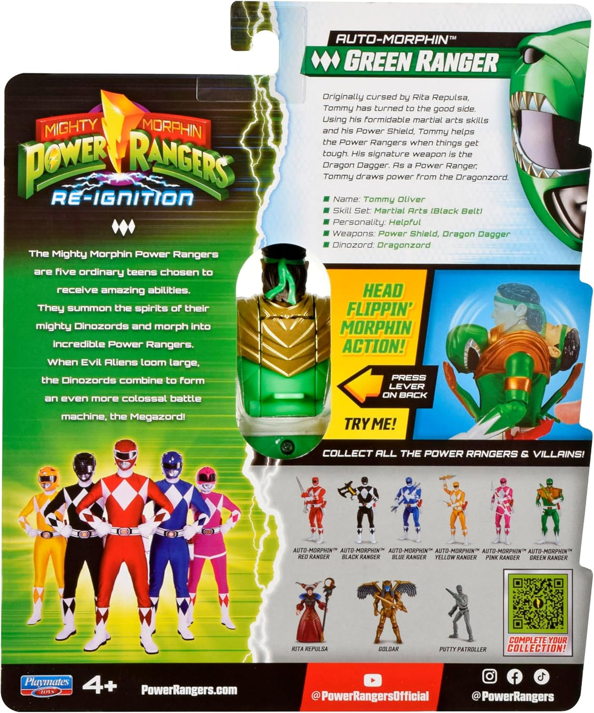 Power Rangers Re-Ignition 6" Action Figure Auto Morphin - Green Ranger