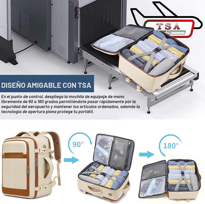 TSA - Mochila de viaje para mujer, aprobada por aerolíneas, mochila...