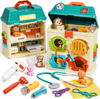 Lehoo Castle Critter Clinic con Key, Juguetes de Juego de Doctor para Niños de 3-5 años