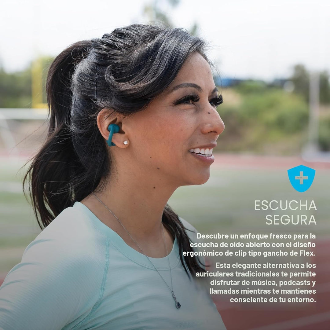 JLab Auriculares Abiertos Flex, Diseño de Clip en la Oreja, Audio I...