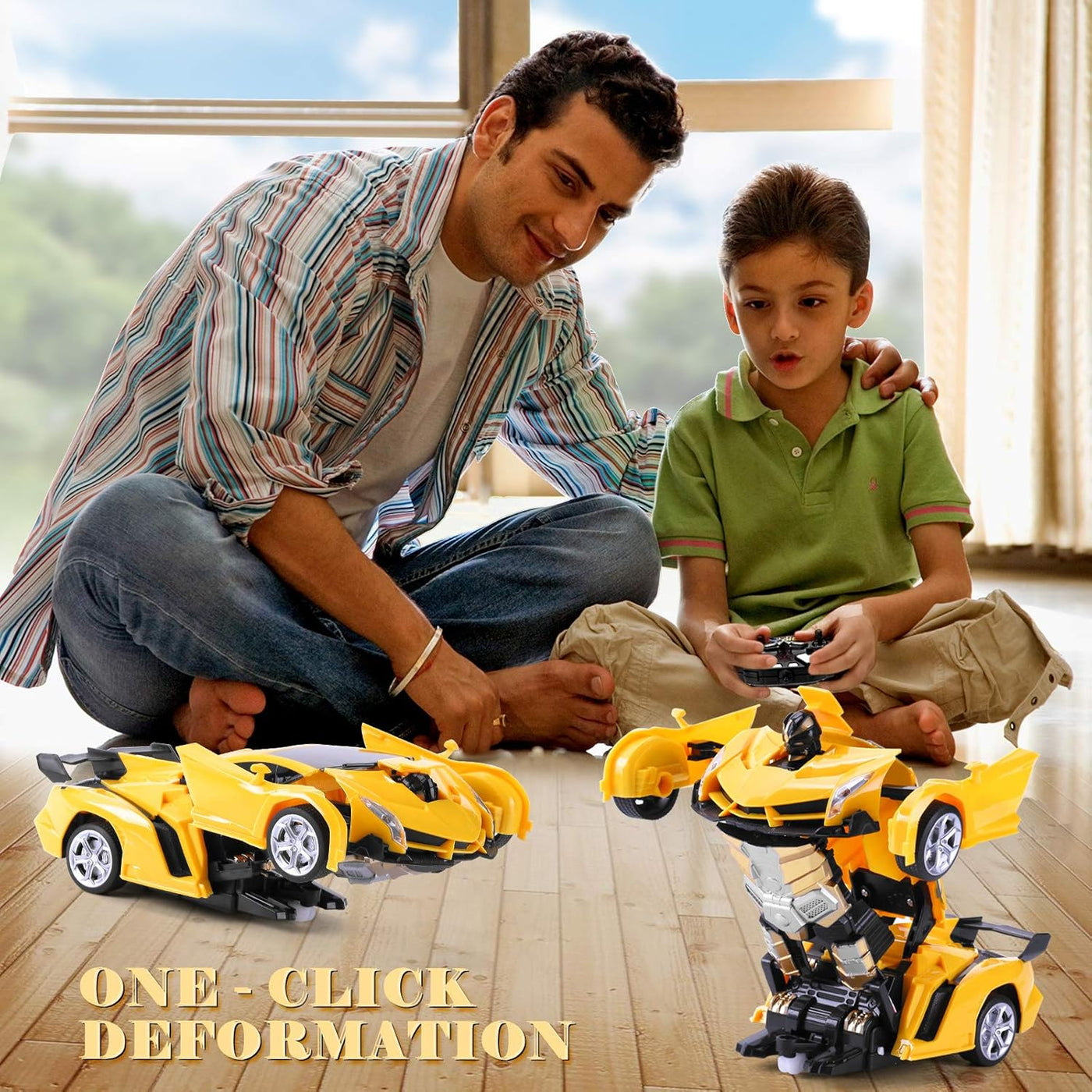 Dolanus Coche a control remoto: los autos robot transformables a co...