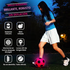 Pelota de fútbol que brilla en la oscuridad | Regalo deportivo para niñas de 6 a 15 años | Pelota LED iluminada con 3 baterías extra y bomba | Baterías preinstaladas | Tamaño 5 | Regalo de diversión