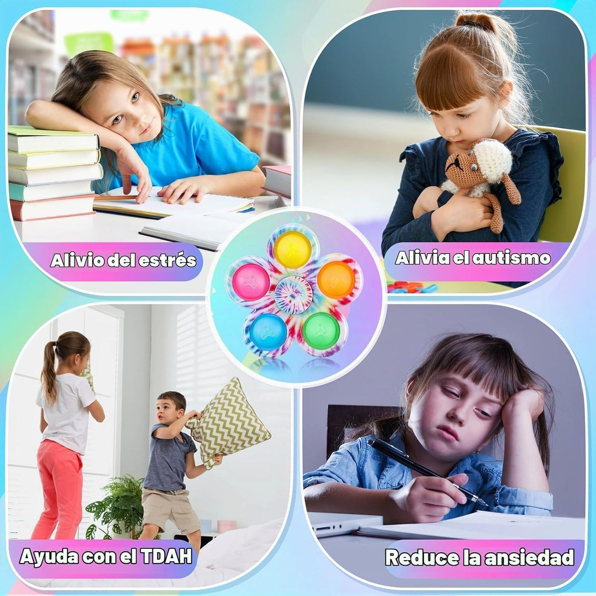 Gigilli 24 piezas Pop Fidget Spinners Juguetes granel, bolsas de regalos