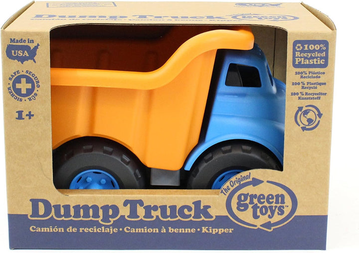 Green Toys Camión volquete, azul\/naranja, juego de simulación, hab...