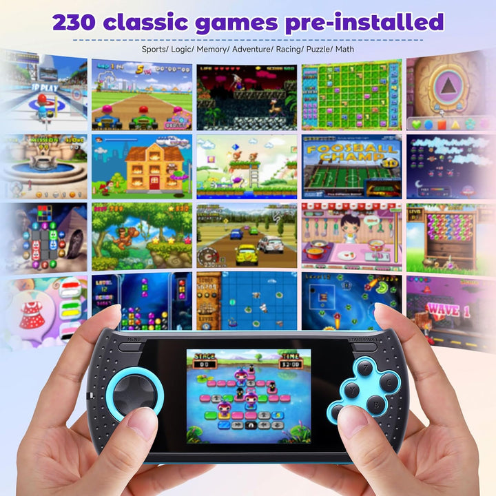 Juego portátil de 16 bits para niños con 230 juegos de video clásic...