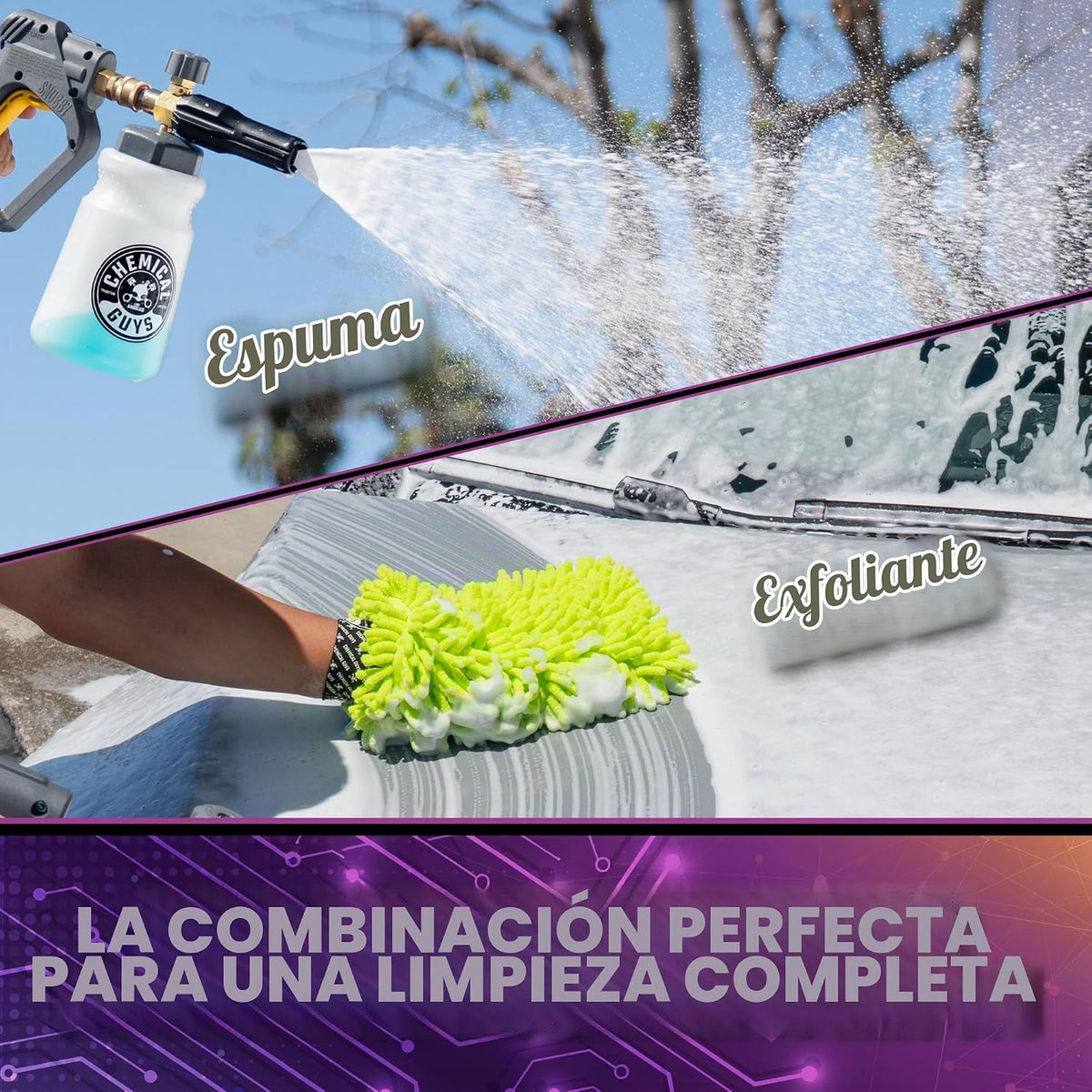 Chemical Guys, Kit de lavadora a presión de cañón de espuma con guante de