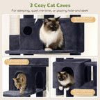 Globlazer Árbol de gato de esquina de 66 pulgadas, torre de escalada de varios niveles para gatitos, condominios para gatos, torre de rascado para gatos de interior para varios gatos con plataforma