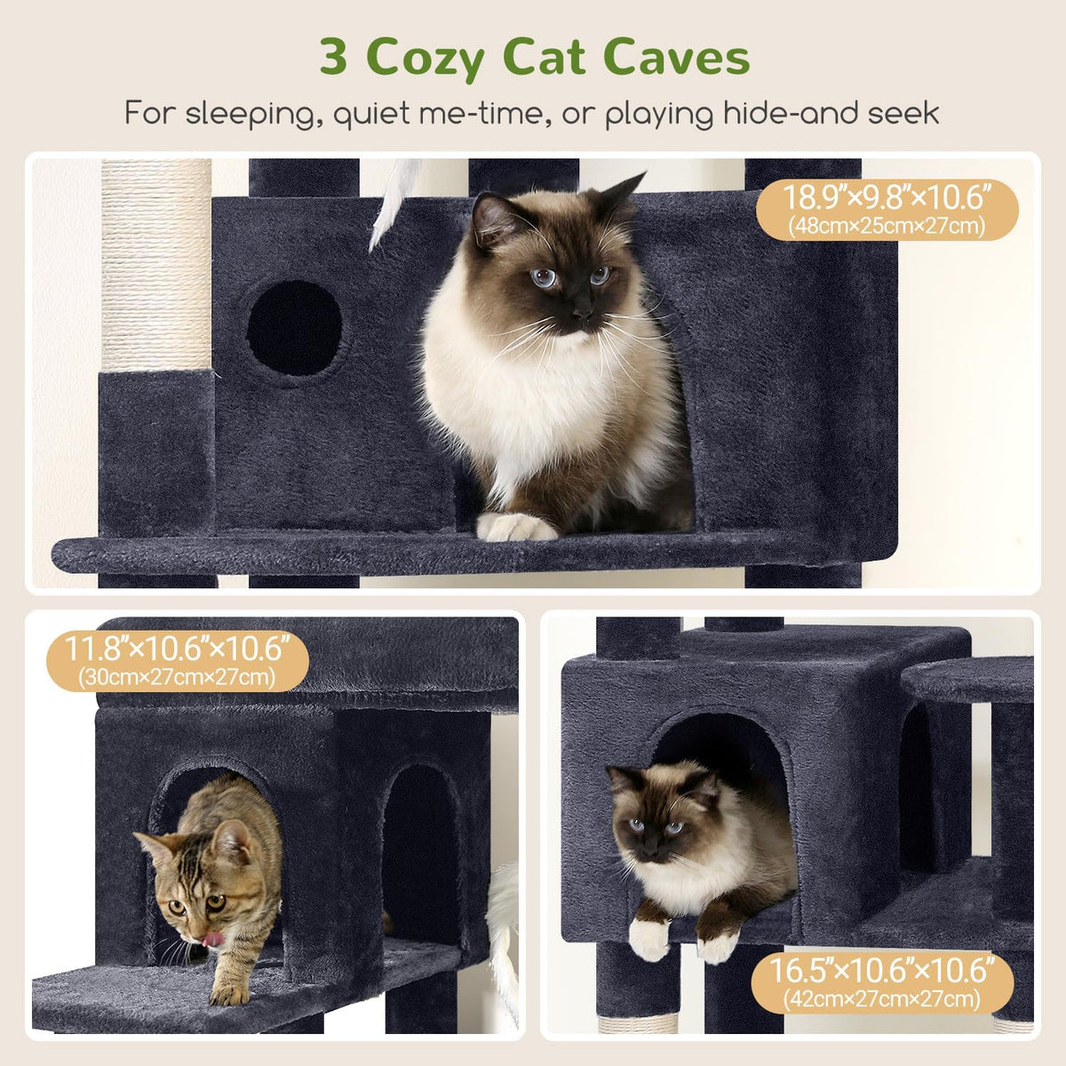 Globlazer Árbol de gato de esquina de 66 pulgadas, torre de escalada de varios niveles para gatitos, condominios para gatos, torre de rascado para gatos de interior para varios gatos con plataforma