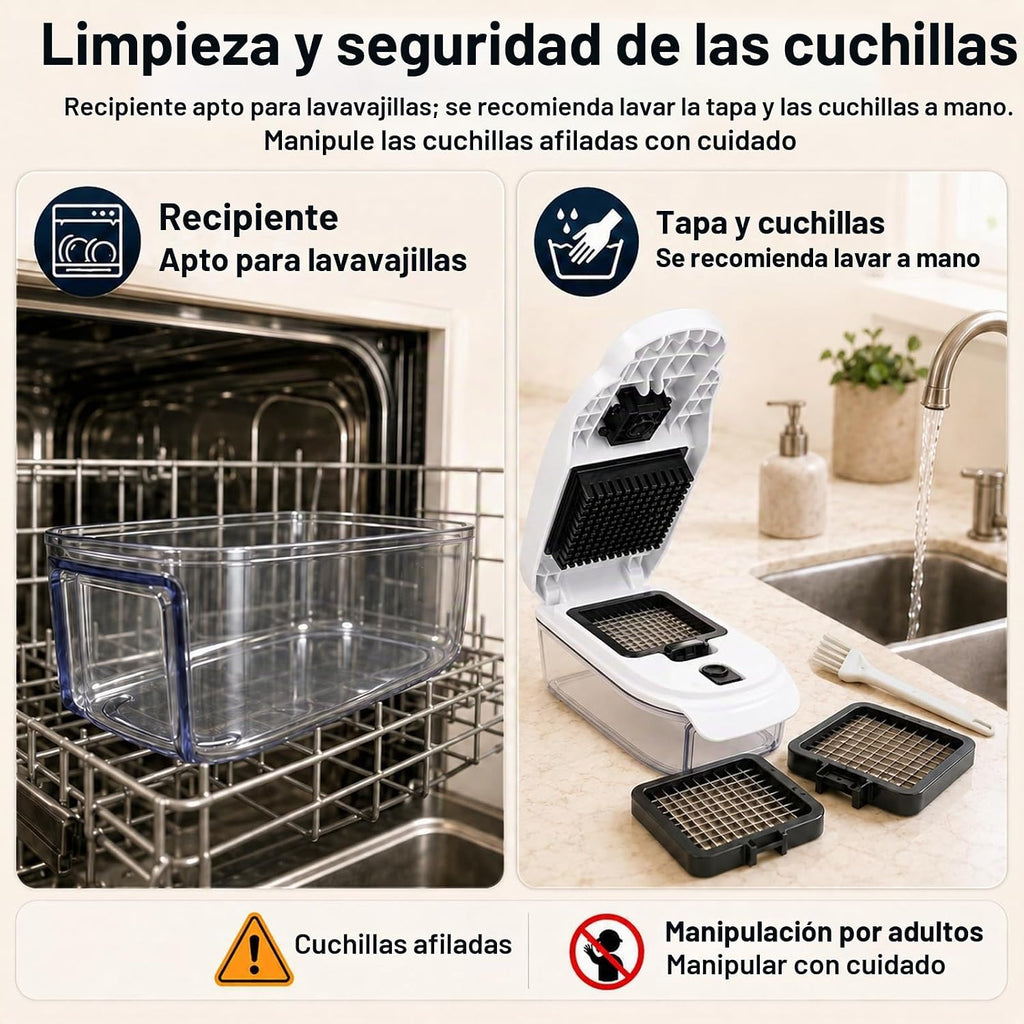 Picador de verduras 2 en 1, picador de caja para verduras
