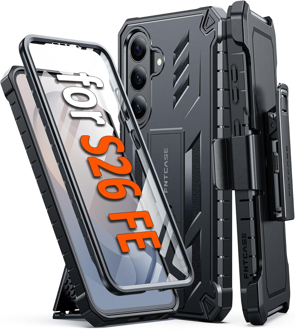 FNTCASE Funda para Samsung Galaxy S26 FE, protector de pantalla incorporado