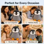 YIIQUWEN Juguete de peluche de pingüino, mamá pingüino