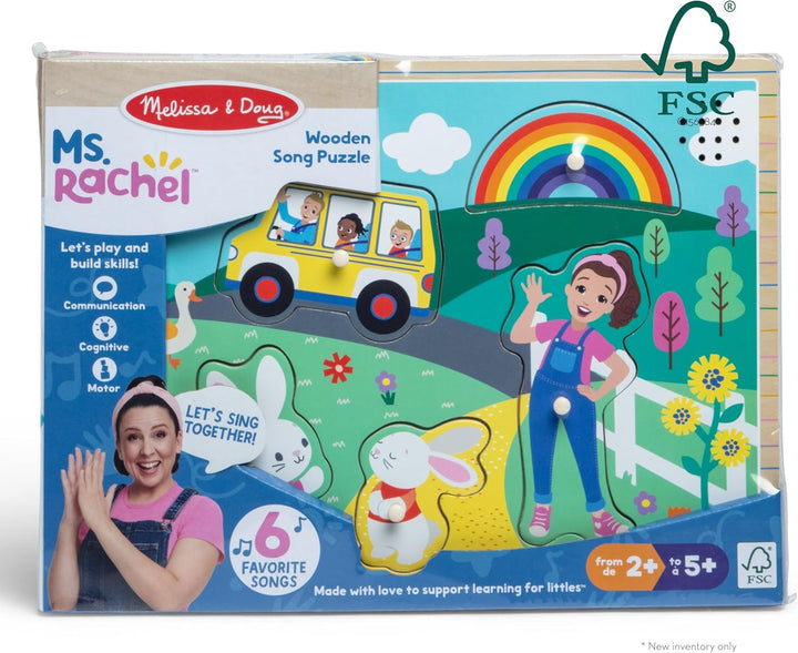 Melissa Doug Ms Rachel - Rompecabezas de Clavijas