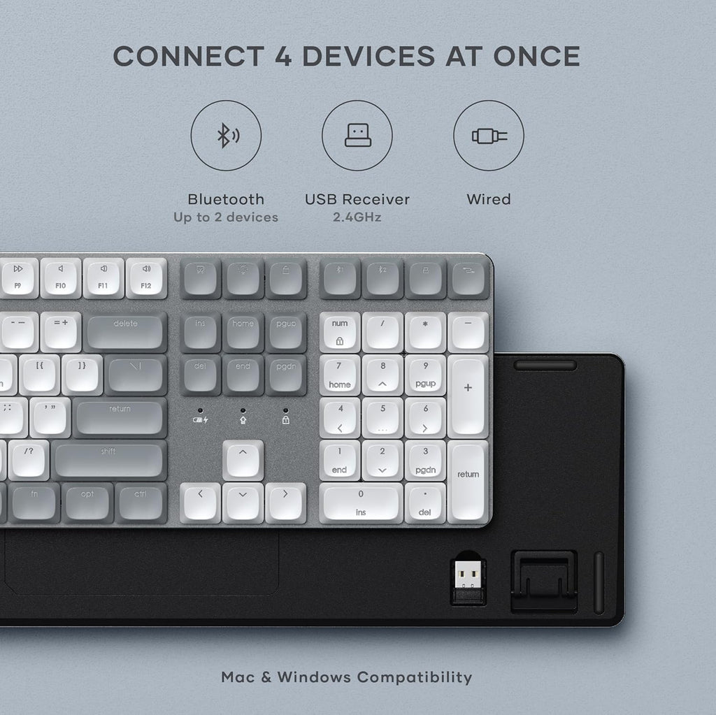 Satechi SM3 - Teclado mecánico para Mac y Windows, 108 teclas de ta...