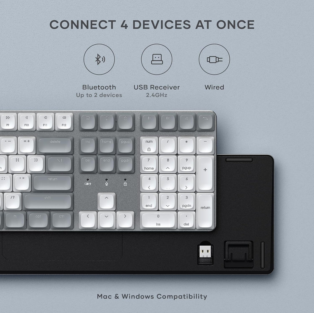 Satechi SM3 - Teclado mecánico para Mac y Windows, 108 teclas de ta...