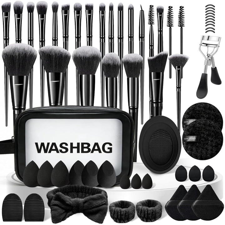 CLRDZN Juego de brochas de maquillaje, 62 brochas de maquillaje pro...