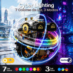 STEM Robot Kit de construcción para niños de 8 a 14 años, 804 piezas de juguete robótico esférico de control remoto y aplicación con expresiones LED y luces Cyberpunk, juego de codificación técnica