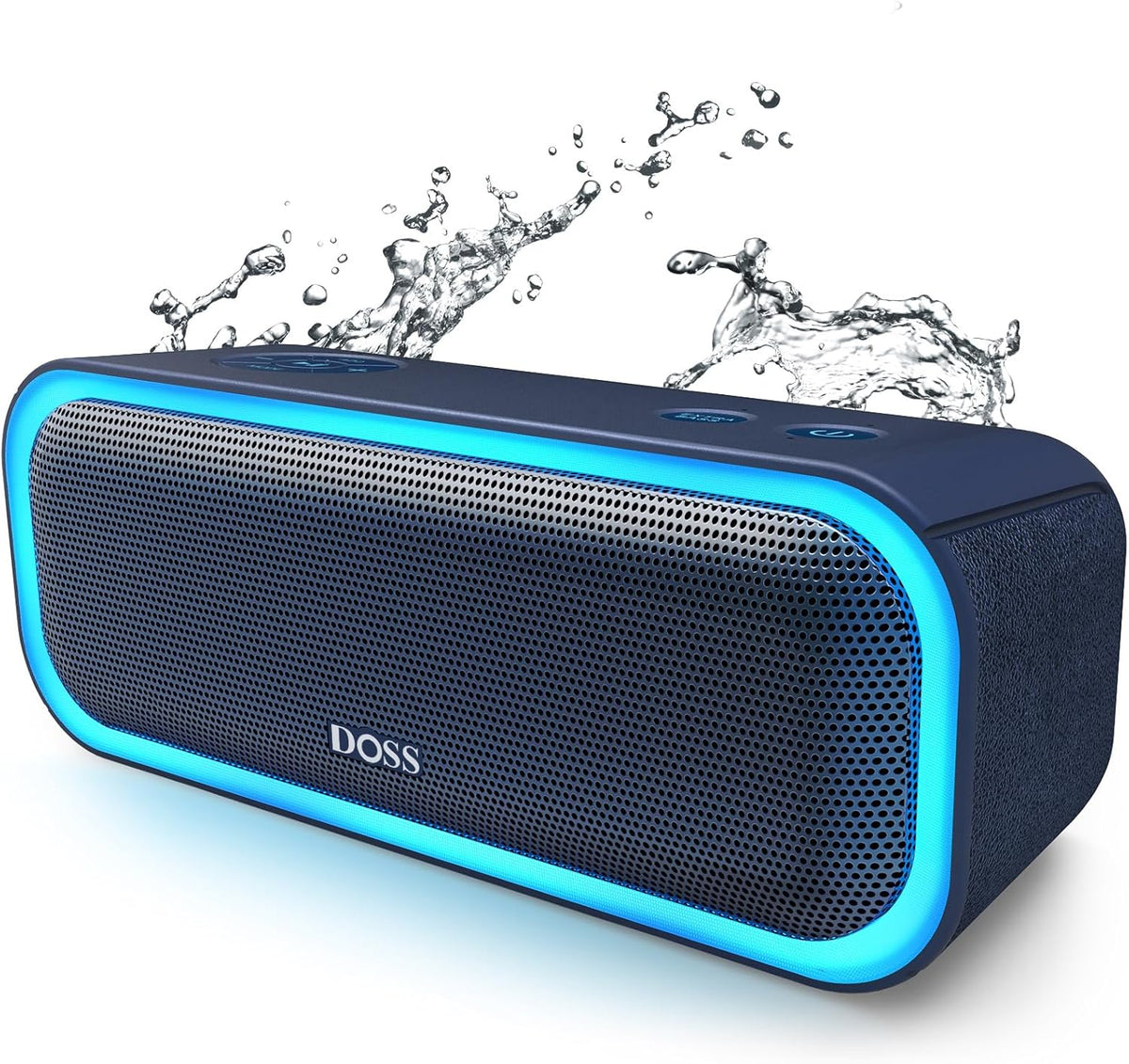 DOSS Altavoz Bluetooth SoundBox Pro, sonido estéreo de 20 W, graves extra, Azul nuevo