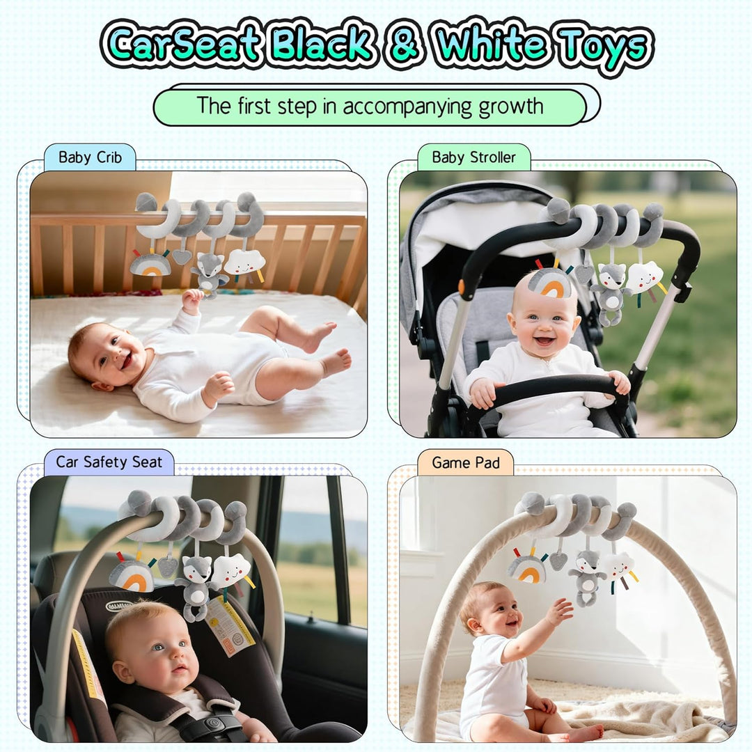 FPVERA Juguetes de asiento de coche para bebés de 0 a 6 meses: Jugu...