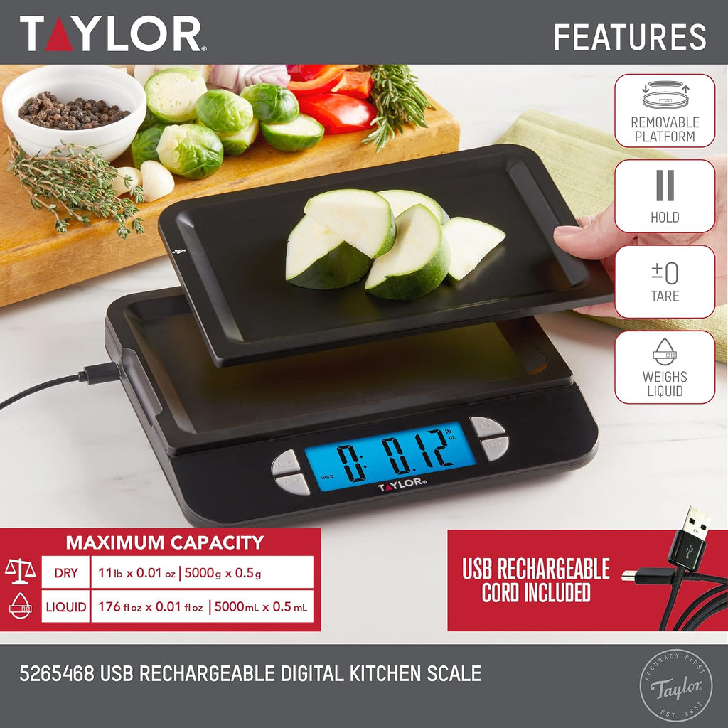 Báscula de cocina LCD digital USB