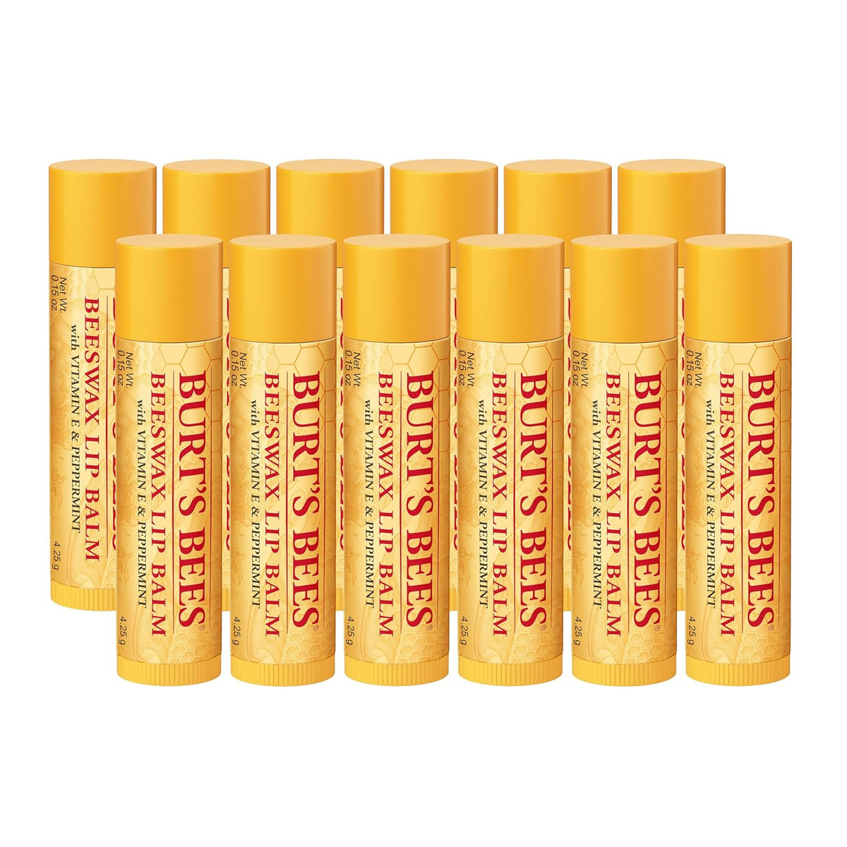 Burt's Bees Bálsamo labial - Cera de abeja original, paquete de...