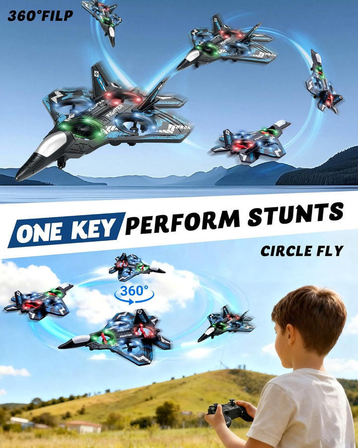 Drones para niños con forma de avión a control remoto, avión de con...