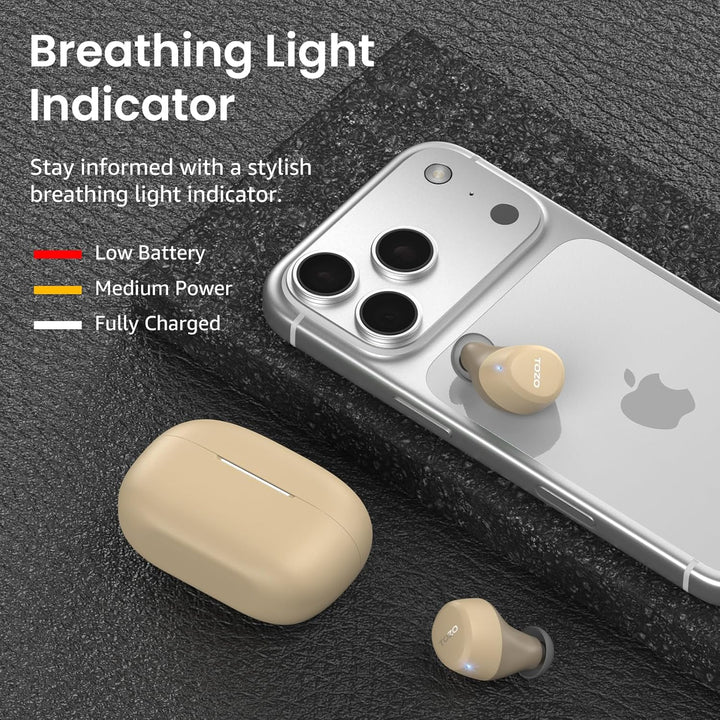 TOZO Auriculares inalámbricos A1 Bluetooth 5.3 de peso ligero en el...