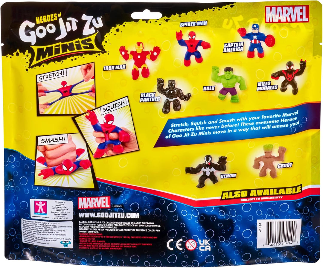 Heroes of Goo Jit Zu Marvel Mega Mini - Paquete de 6 mini héroes es...