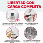 Dash Batidora de inmersión inalámbrica, cuchillas de acero inoxidable, gris
