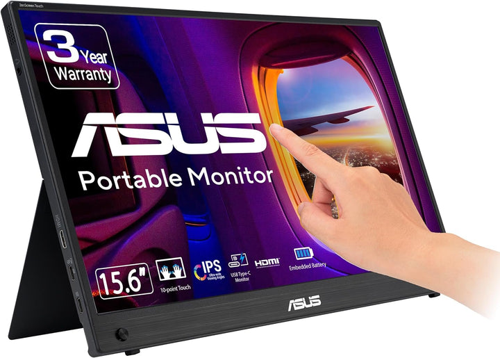 ASUS ZenScreen Touch - Monitor portátil USB-C de 16 pulgadas (MB16A...