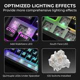 x XVX M67 Teclado inalámbrico 60% por ciento, teclado topográfico Q...
