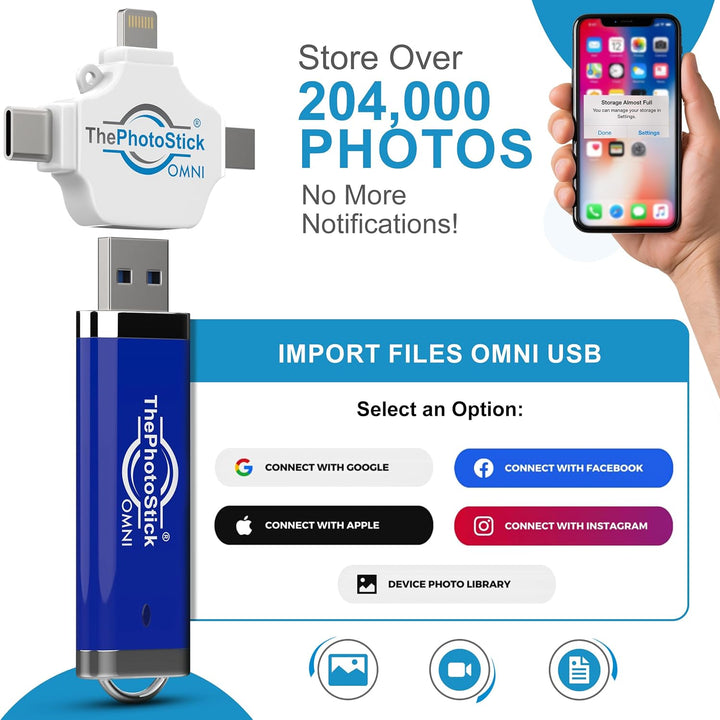 ThePhotoStick® Omni - Unidad flash USB de 256 GB y Memory Stick \u2...