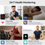 Reloj inteligente con Alexa integrado, rastreador de fitness de llamadas Bluetooth HD de 1.83 pulgadas