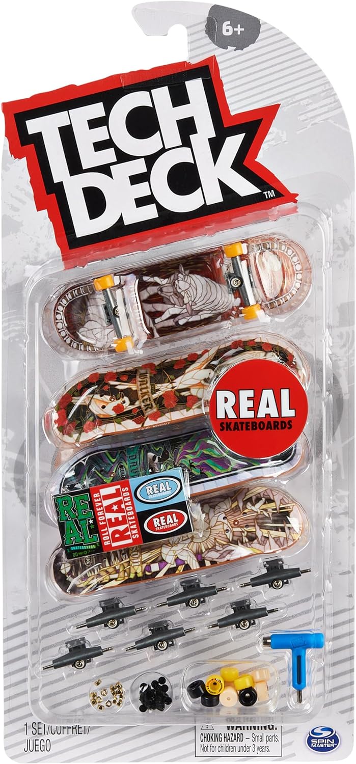 TECH DECK Ultra DLX - Juego de 4 patinetas reales mini