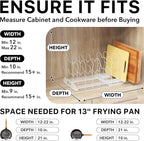 Simple Houseware Estante expandible para sartenes con 10 compartimentos