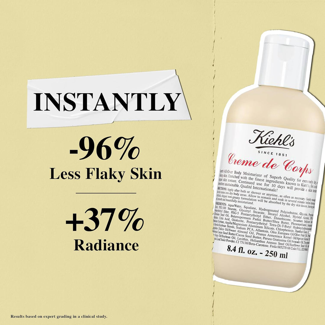 Kiehl's Creme de Corps, loción corporal rica y deliciosa, con m...
