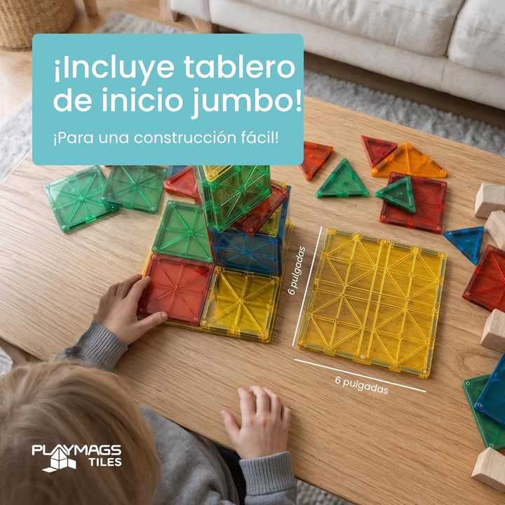 Playmags Juego de construcción de fichas magnéticas de 150 piezas \...
