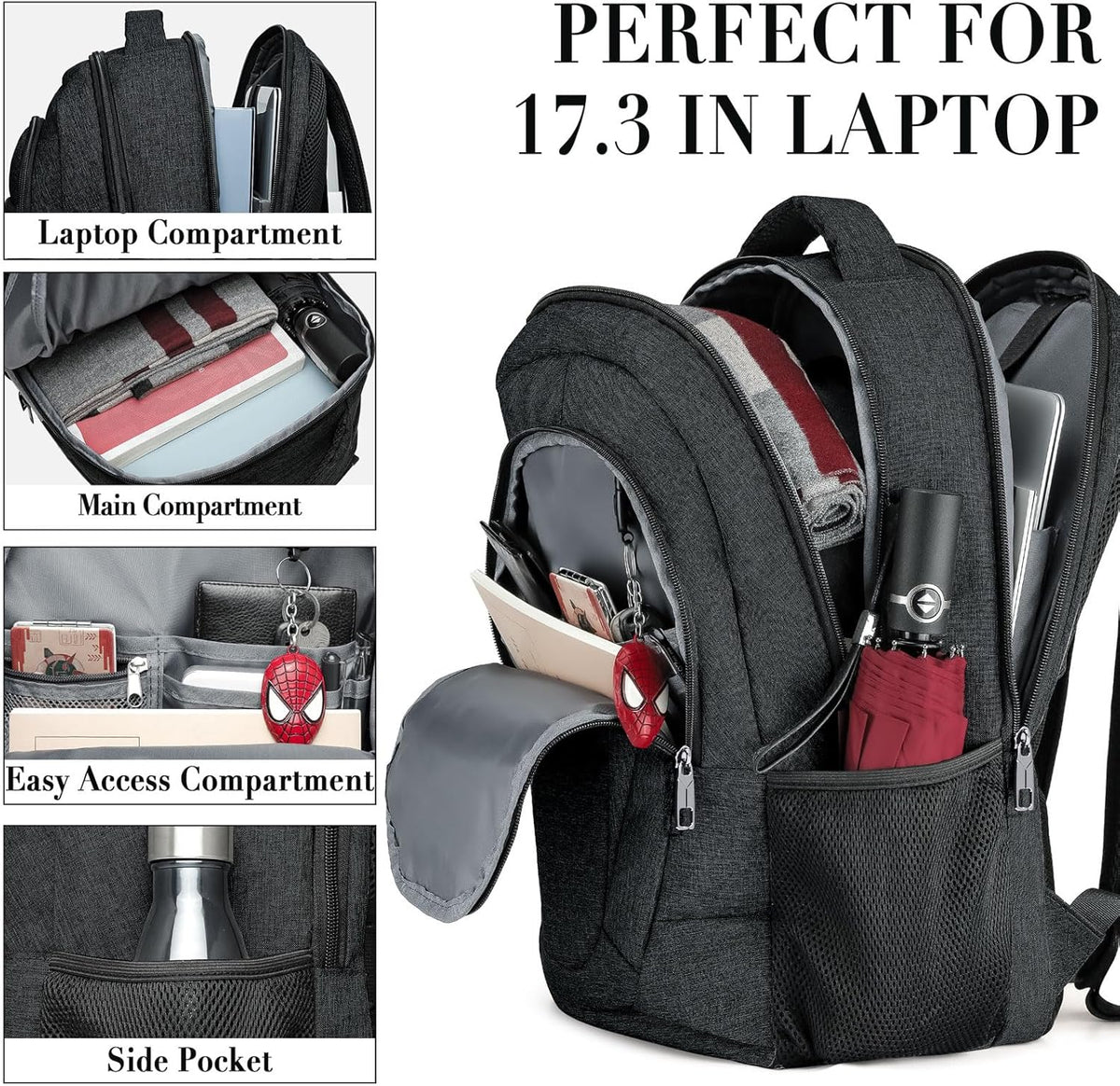 Mochila para portátil de viaje, mochilas escolares extra grandes de...