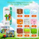 iLacven Bloques Magnéticos Minecraft-Estilo Bloques de Construcción...